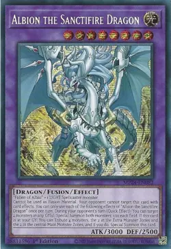 MP24-EN082 Albion the Sanctifire Dragon - Prismatic Secret Rare Mint YuGiOh - Image 1