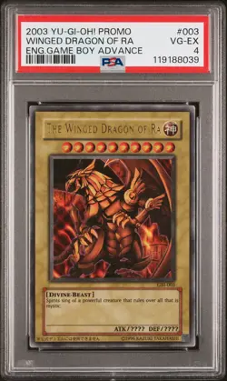 2003 YU-GI-OH! PROMO ENGLISH GAME BOY ADVANCE #003 THE WINGED DRAGON OF RA PSA 4 - Image 1