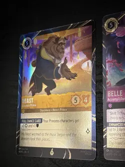 Disneyland Lorcana Exclusive Promos - set of Belle & The Beast Park Promo 2 Card - Image 3