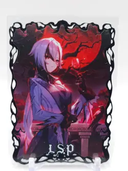 Goddess Story - Black Metal Waifu Trading Card - Arlecchino - NUMBERED 079/100 - Image 1