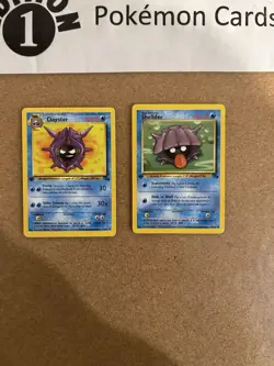 Cloyster + Shellder 1st Edition Pokemon Card Lot Vintage WOTC - Image 1