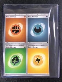 Pokemon TCG - Scarlet & Violet - Uncut Sheet Piece - 4 Card Energy - w/Toploader - Image 3
