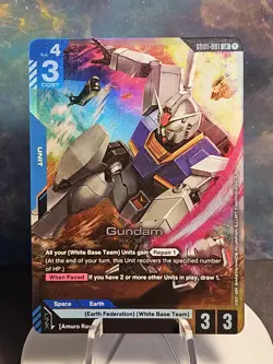 Gundam (GD01-001) - Newtype Rising #GD01-001 LR - NM Holo Foil Gundam Card Game - Image 1