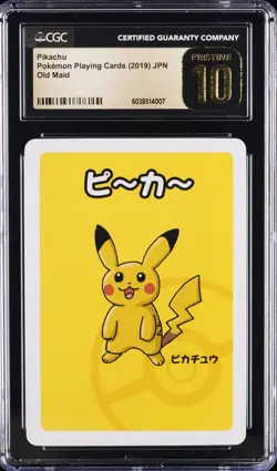2019 POKEMON PLAYING CARDS JPN OLD MAID PIKACHU CGC 10 PRISTINE - Image 1