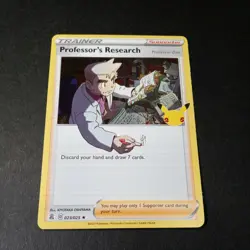 Pokemon Celebrations Professor's Research Holo Rare Trainer Card 023/025 NM - Image 1