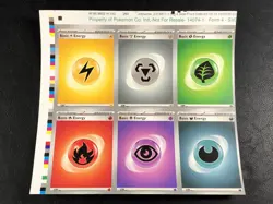Pokemon TCG - Scarlet & Violet - Uncut Sheet Piece - 6 Card Energy - w/Toploader - Image 1
