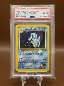 Pokemon TCG Giovanni's Gyarados Gym Challenge Holo Card 5/132 PSA 6 - Image 1