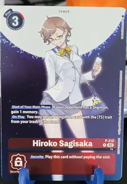 Digimon Card Game Hiroko Sagisaka P-210 Promo Box Topper BT23 Hackers Slumber - Image 1