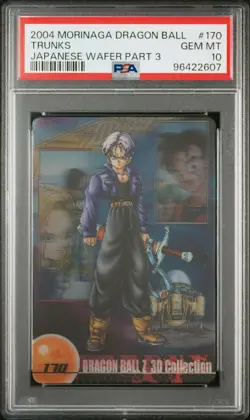 2004 DRAGON BALL MORINAGA JAPANESE WAFER CARDS PART 3 #170 TRUNKS PSA 10 - Image 1