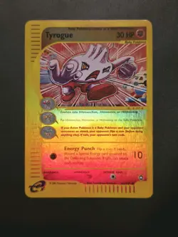 Tyrogue 63/147 Aquapolis 2002 Reverse Holo Pokemon Card NM - Image 1