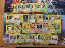 Vintage Pokemon Card Lot WOTC First Edition Etc Flareon Gold Border Meowth - Image 1