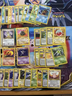 Vintage Pokemon Card Lot WOTC First Edition Etc Flareon Gold Border Meowth - Image 2