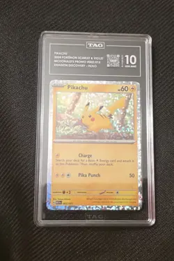 Pokemon Pikachu McDonald's 2024 Holo Rare Promotional Card 002/015 TAG 10 - Image 1