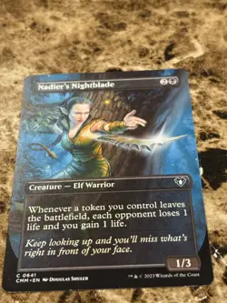 NADIER'S NIGHTBLADE Magic the Gathering MTG Commander Masters Borderless - Image 1