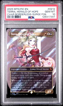 2025 MTG FINAL FANTASY COMMANDER #0212 TERRA, HERALD OF HOPE PSA 10 - Image 1