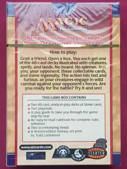 Magic The Gathering STARTER 1999 2 PLAYER STARTER GAME SET New Sealed MTG - Image 2