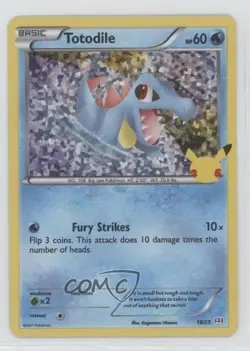 Totodile Confetti Holo Pokemon Sword & Shield McDonald's Collection #18 - Image 1
