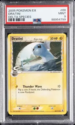2005 POKEMON EX DELTA SPECIES #66 DRATINI PSA 9 - Image 1