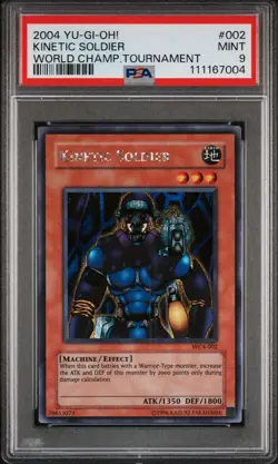 2004 Yu-Gi-Oh! Kinetic Soldier World Championship 2004 WC4 Secret Rare PSA 9 - Image 1