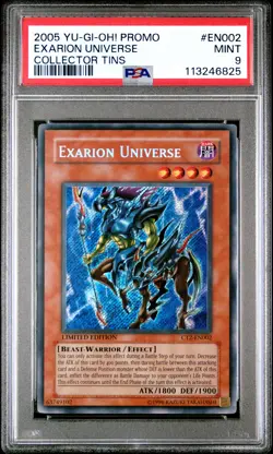 2005 YU-GI-OH! PROMO COLLECTOR TINS #EN002 EXARION UNIVERSE PSA 9 - Image 1