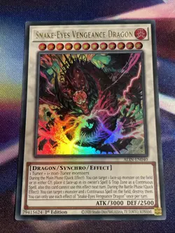 Yu-Gi-Oh! TCG Snake-Eyes Vengeance Dragon ALIN-EN040 Ultra Rare NM/M - Image 1