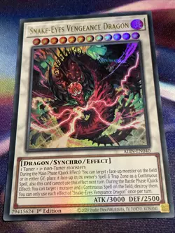 Yu-Gi-Oh! TCG Snake-Eyes Vengeance Dragon ALIN-EN040 Ultra Rare NM/M - Image 2