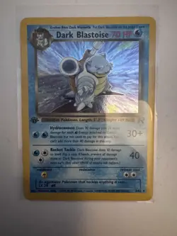 Pokemon Card Dark Blastoise Holo Team Rocket Rare 3/82 - Image 1
