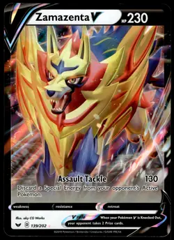 Zamazenta V 139/202 JUMBO OVERSIZED Black Star Promo Pokemon Card - Image 1