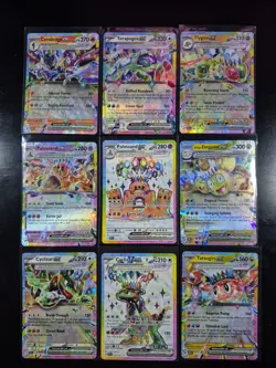 Tera Pokemon Ultra Rare ONLY Rainbow Borders Lot of 9 NM Cards - Image 1
