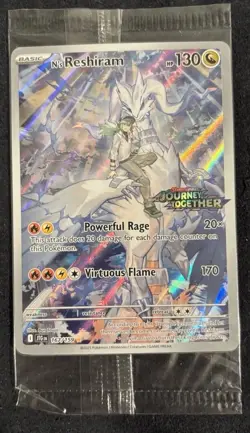 Pokemon TCG N's Reshiram Stamped Illustration Rare Promo Card 167/159 Sealed - Image 1