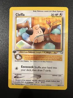 Cleffa 20/111 Neo Genesis 1st Edition 2000 Pokemon Card Rare NM - Image 1