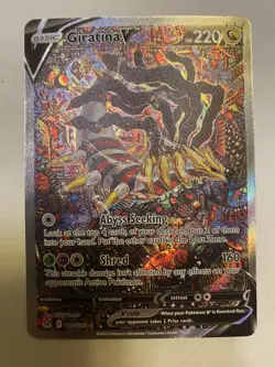 Giratina V Alt Art #186/196 Lost Origin SWSH Holo Pokemon Card TCG NM Ungraded - Image 1