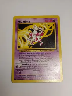 Mr. Mime 27/130 Base Set 2 1999 Non-Holo Vintage WotC Pokemon Card MP - Image 1