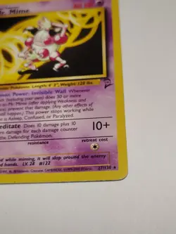 Mr. Mime 27/130 Base Set 2 1999 Non-Holo Vintage WotC Pokemon Card MP - Image 4