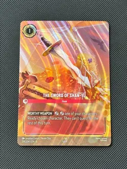 Disney Lorcana TCG the Sword of Shan-Yu Enchanted Card 219/204 Reign of Jafar LP - Image 1