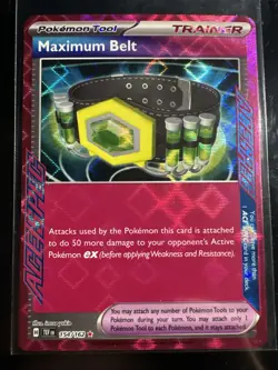 Pokemon Card Temporal Forces ACE Specs Maximum Belt 154/162 Near Mint - Image 1