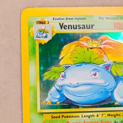Near Mint Venusaur 15/102 Base Set Unlimited Holo Rare Pokemon Card English NM - Image 4