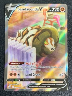 Sandaconda V 252/264 Fusion Strike Alternate Full Art Pokemon TCG Card NM - Image 1