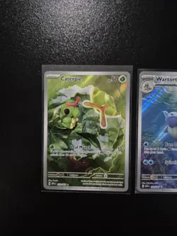 Pokemon 151 3 Card Illustration Rare Lot - Wartortle, Machoke, & Caterpie Nm - Image 2