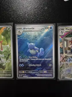 Pokemon 151 3 Card Illustration Rare Lot - Wartortle, Machoke, & Caterpie Nm - Image 3