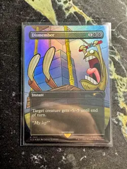 MTG 1x Dismember Spongebob Rainbow Foil 7011 Secret Lair Bonus Card NM - Image 1