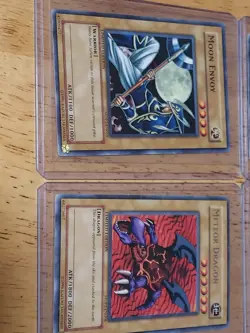 1996 Yugioh 4 Card Lot! Stone Dragon, Meteor Dragon, Pragtical, Moon Envoy !!! - Image 3