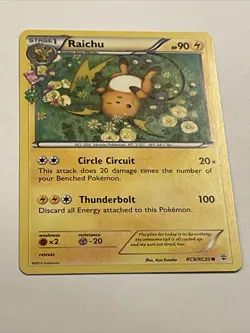 Raichu RC9/RC32 NM XY Generations Radiant Collection Near Mint Pokemon TCG Card - Image 3