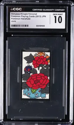 2013 POKEMON PLAYING CARDS JAPANESE VENUSAUR/KINGLER/VENONAT CGC 10 - Image 1