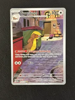 Gumshoos Illustration Rare 153/132 Pokemon Card NM Mega Evolution - Image 1