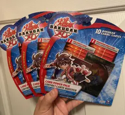 Brand New Set Of (3) Season 2 Bakugan Pyrus Card Power Pack Collectible Play Set - Image 1