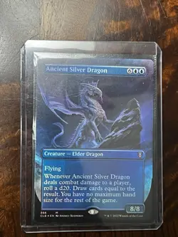 Mtg Ancient Silver Dragon Foil Full Art - Image 1