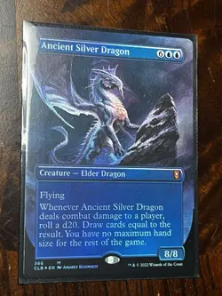 Mtg Ancient Silver Dragon Foil Full Art - Image 2
