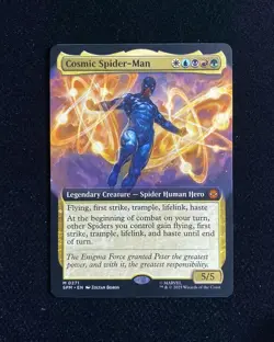 2025 Magic The Gathering MTG Marvel EN Borderless Cosmic Spider-Man 5/5 GAV - Image 1