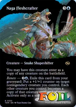 Naga Fleshcrafter Borderless 0333 MTG Tarkir: Dragonstorm Rare NP Foil - Image 1